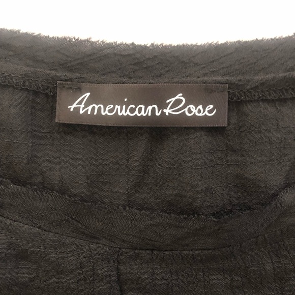 🌼 American Rose Arianna Long Sleeve Silky Gauze Top, Black M/L NEW - Picture 3 of 8